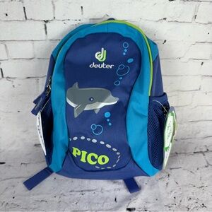 Deuter Kids Toddler Child Pico Blue Backpack with Shark Design